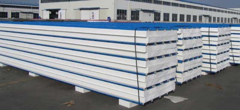 blue steel sandwich roof panels