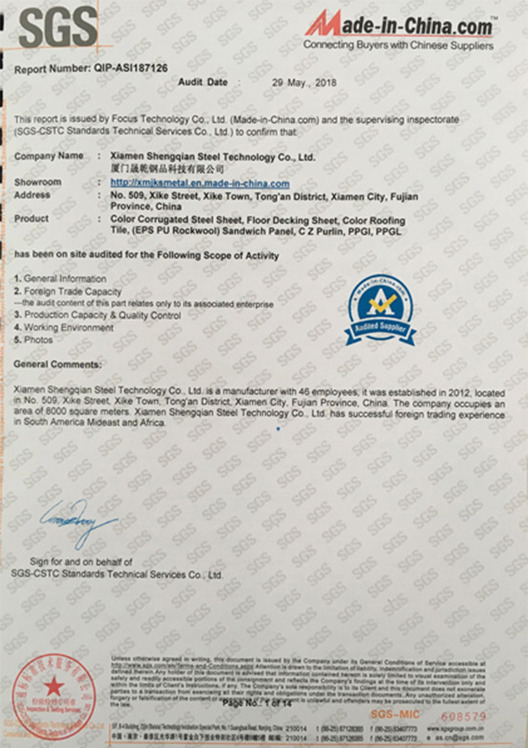 SGS certificates